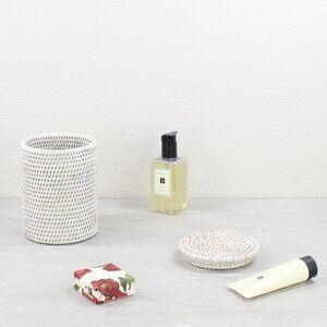 NEW Eco Handcraft Tight Woven Rattan Canister with Lid (No- Insert)-5.2"